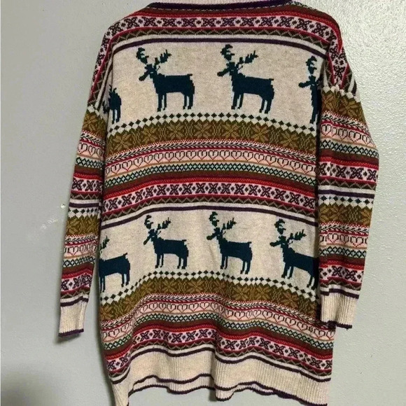 Vogue of Eden Women's Baggy Reindeer Sweater large - Picture 3 of 8